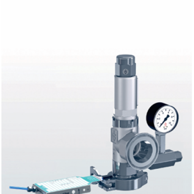 Series 451r with bursting disc Safety valves made of stainless steel, angle-type with clamp connections and bursting disc