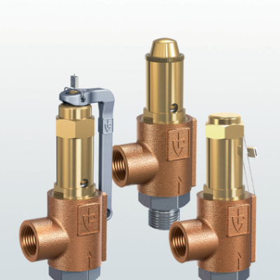 Series 861 Safety valves made of gunmetal, angle-type with threaded connections